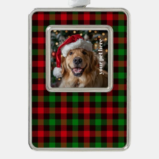 Custom Verzilverd Omlijst Ornament (Voorkant)