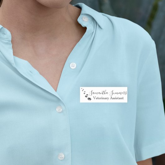 Custom Vet Paw Veterinary Business Naamplaatje