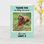 Custom Vet Tech Pet Care Foto Dank u Kaart (Gele Bloem)