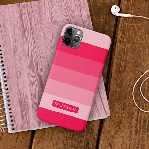 Custom Vet Zomer Rood Blush Roze Art Stripes Case-Mate iPhone Case