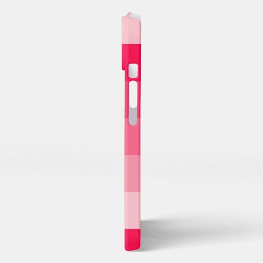 Custom Vet Zomer Rood Blush Roze Art Stripes iPhone Hoesje (Linkerkant)