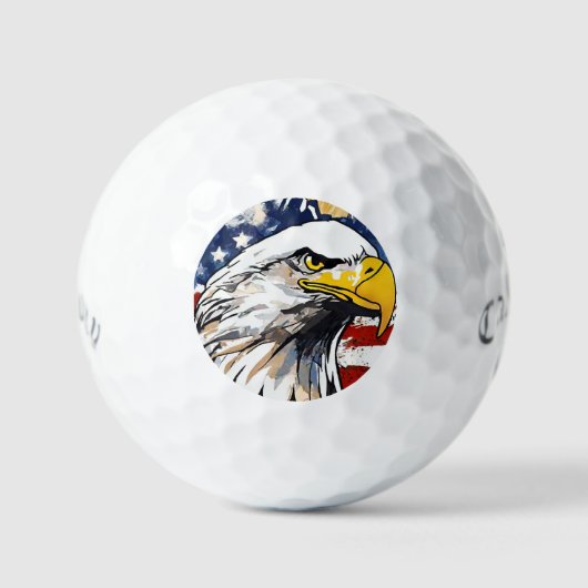 Custom Veterans Gift - Callaway Bald Eagle  Golfballen (Voorkant)