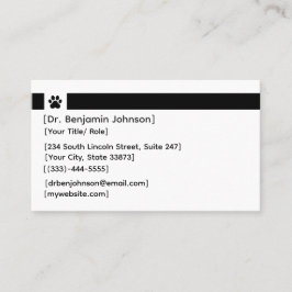 Custom Veterinary Appointment Card | Photo & Logo Visitekaartje