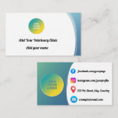 Custom Veterinary Clinic Visitekaartje (Voorkant / Achterkant)