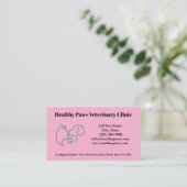 Custom Veterinary Clinic Visitekaartje met Logo (Staand voorkant)