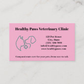 Custom Veterinary Clinic Visitekaartje met Logo (Voorkant)