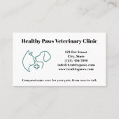 Custom Veterinary Clinic Visitekaartje met Logo (Voorkant)