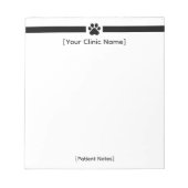 Custom Veterinary Office Notepad - Clinic Logo Notitieblok (Voorkant)