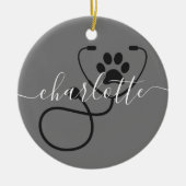 Custom Veterinary Tech Vet Assistant Keramisch Ornament (Voorkant)