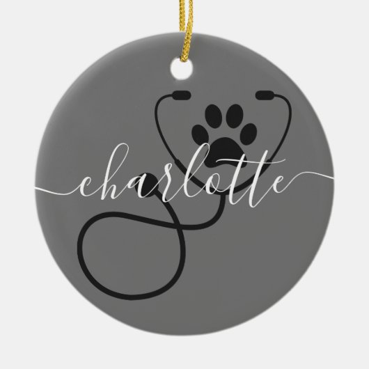 Custom Veterinary Tech Vet Assistant Keramisch Ornament (Voorkant)