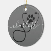 Custom Veterinary Tech Vet Assistant Keramisch Ornament (Links)