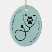 Custom Veterinary Tech Vet Assistant Keramisch Ornament (Rechts)