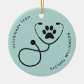 Custom Veterinary Tech Vet Assistant Keramisch Ornament (Voorkant)