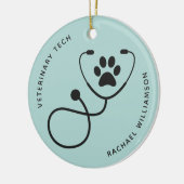 Custom Veterinary Tech Vet Assistant Keramisch Ornament (Links)