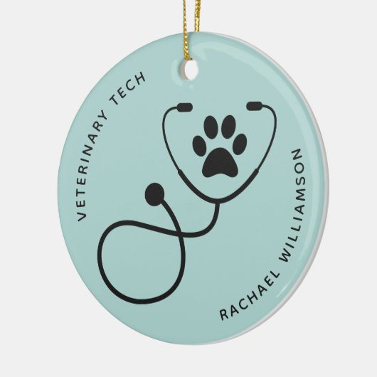 Custom Veterinary Tech Vet Assistant Keramisch Ornament (Links)
