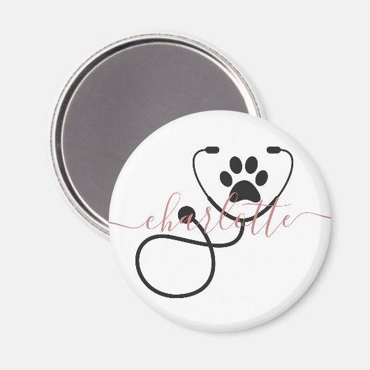 Custom Veterinary Tech Vet Assistant Magneet (Voorkant / Achterkant)