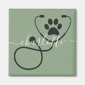 Custom Veterinary Tech Vet Assistant Magneet (Voorkant)