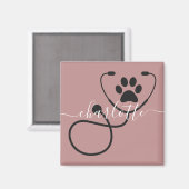 Custom Veterinary Tech Vet Assistant Magneet (Voorkant / Achterkant)