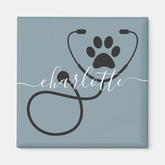 Custom Veterinary Tech Vet Assistant Magneet (Voorkant)