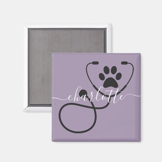 Custom Veterinary Tech Vet Assistant Magneet (Voorkant / Achterkant)