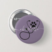 Custom Veterinary Tech Vet Assistant Ronde Button 5,7 Cm (Voorkant /achterkant)