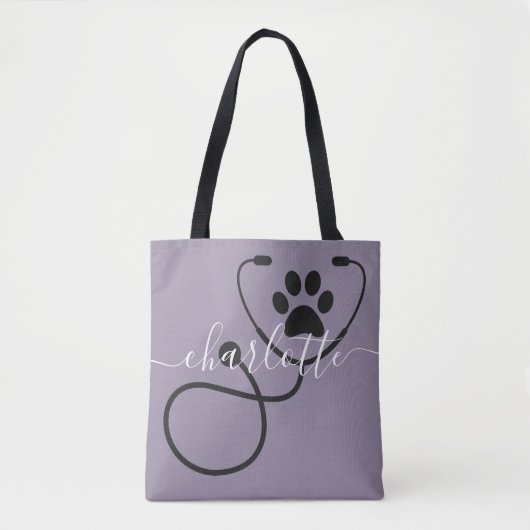 Custom Veterinary Tech Vet Assistant Tote Bag (Voorkant)