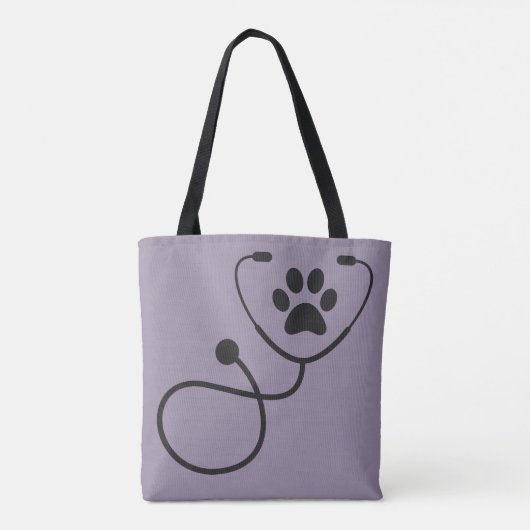 Custom Veterinary Tech Vet Assistant Tote Bag (Achterkant)