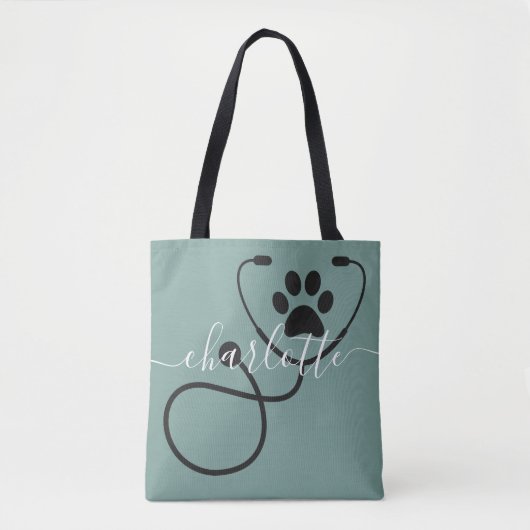 Custom Veterinary Tech Vet Assistant Tote Bag (Voorkant)