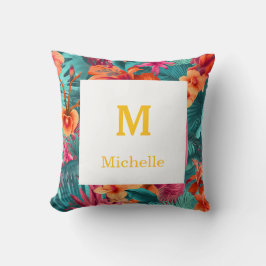 Custom Vibrant Floral Beauty Tropical Interior Kussen