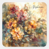 Custom Vibrant Floral Sticker (Voorkant)