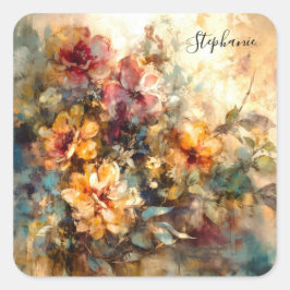 Custom Vibrant Floral Sticker