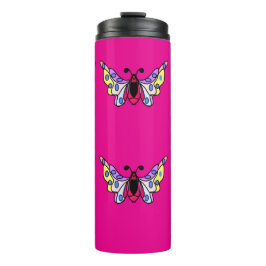 Custom Vibrant Modern Folk Butterfly Art Thermosbeker