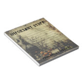 Custom  Victoriaans Gothic Halloween Creepy Notitieblok (Schuin)