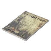 Custom  Victoriaans Gothic Halloween Creepy Notitieblok (Linkerzijde)