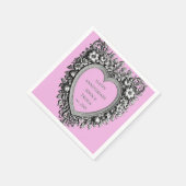 Custom Victorian Scroll Frame ANNIVERSARY – pink  Servet (Hoek)