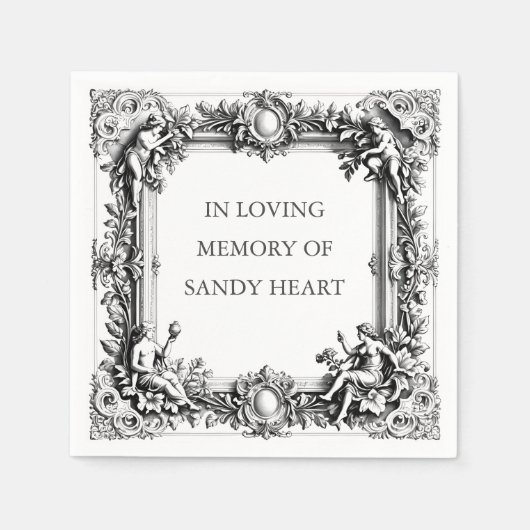 Custom Victorian Scroll Frame – Elegant funeral Servet (Voorkant)