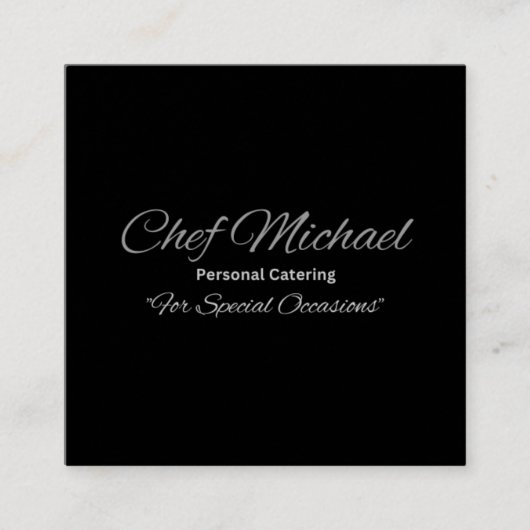 Custom Vierkante Visitekaartjes, Elegante Matte Ka Vierkante Visitekaartje (Voorkant)