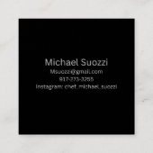 Custom Vierkante Visitekaartjes, Elegante Matte Ka Vierkante Visitekaartje (Achterkant)