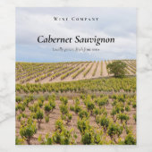 Custom Vineyard Wijn Etiket (Enkel label)