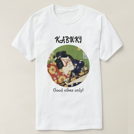 Custom Vintage Aesthetic Japanese Kabuki Theater T-shirt (Design voorkant)