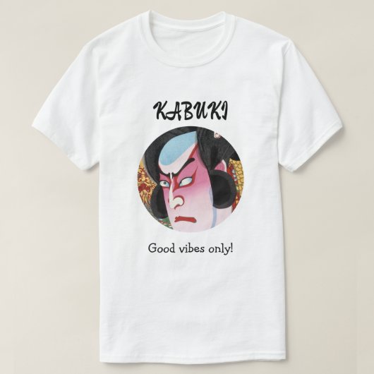 Custom Vintage Aesthetic Japanese Kabuki Theater T-shirt (Design voorkant)