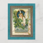 Custom Vintage Antique Holiday Seasons Greetings Briefkaart (Voorkant)