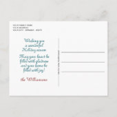 Custom Vintage Antique Holiday Seasons Greetings Briefkaart (Achterkant)