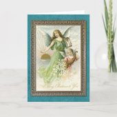 Custom Vintage Antique Holiday Seasons Greetings Feestdagen Kaart (Voorkant)