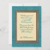 Custom Vintage Antique Holiday Seasons Greetings Feestdagenkaart (Achterkant)