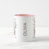 Custom Vintage Floral Botanical Mok (Midden)