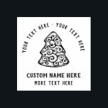 Custom Vintage Hand-drawn Christmas Tree Cookie Rubberstempel<br><div class="desc">Custom Vintage Hand-drawn Christmas Tree Cookie Rubber Stamps.</div>