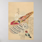 CUSTOM Vintage Japanese Bird Toys Print (Voorkant)
