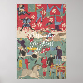 CUSTOM Vintage Japanese Circus Art Print 