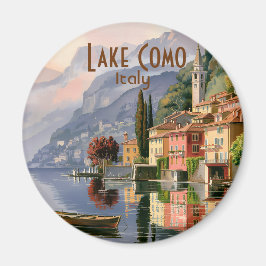 Custom Vintage Lake Como Italy Watercolor Travel Magneet